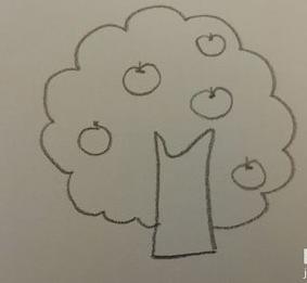 苹果树简笔画(图解步骤)