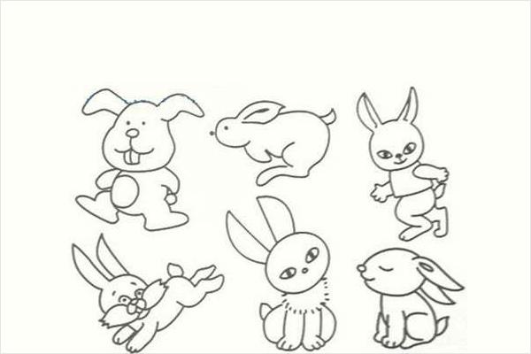兔子简笔画怎么画步骤?兔子简笔画图片大全