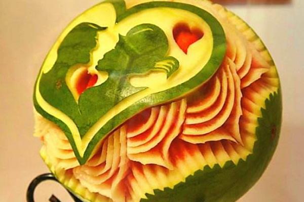 西瓜皮雕刻简单教程(图解) 西瓜皮雕刻图片大全