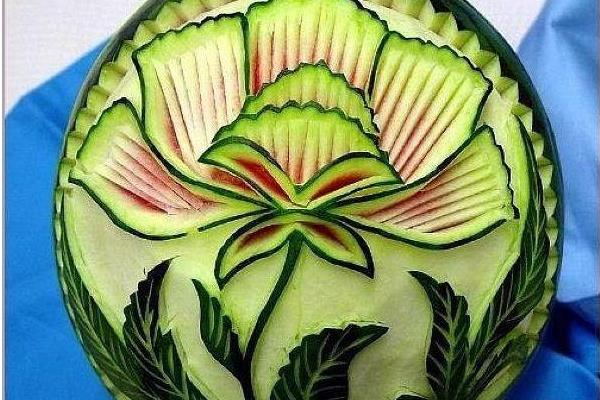 西瓜皮雕刻简单教程(图解) 西瓜皮雕刻图片大全